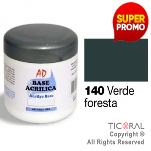 BASE ACRILICA AD 140 VERDE FORESTA 200ML X 3 UNIDADES